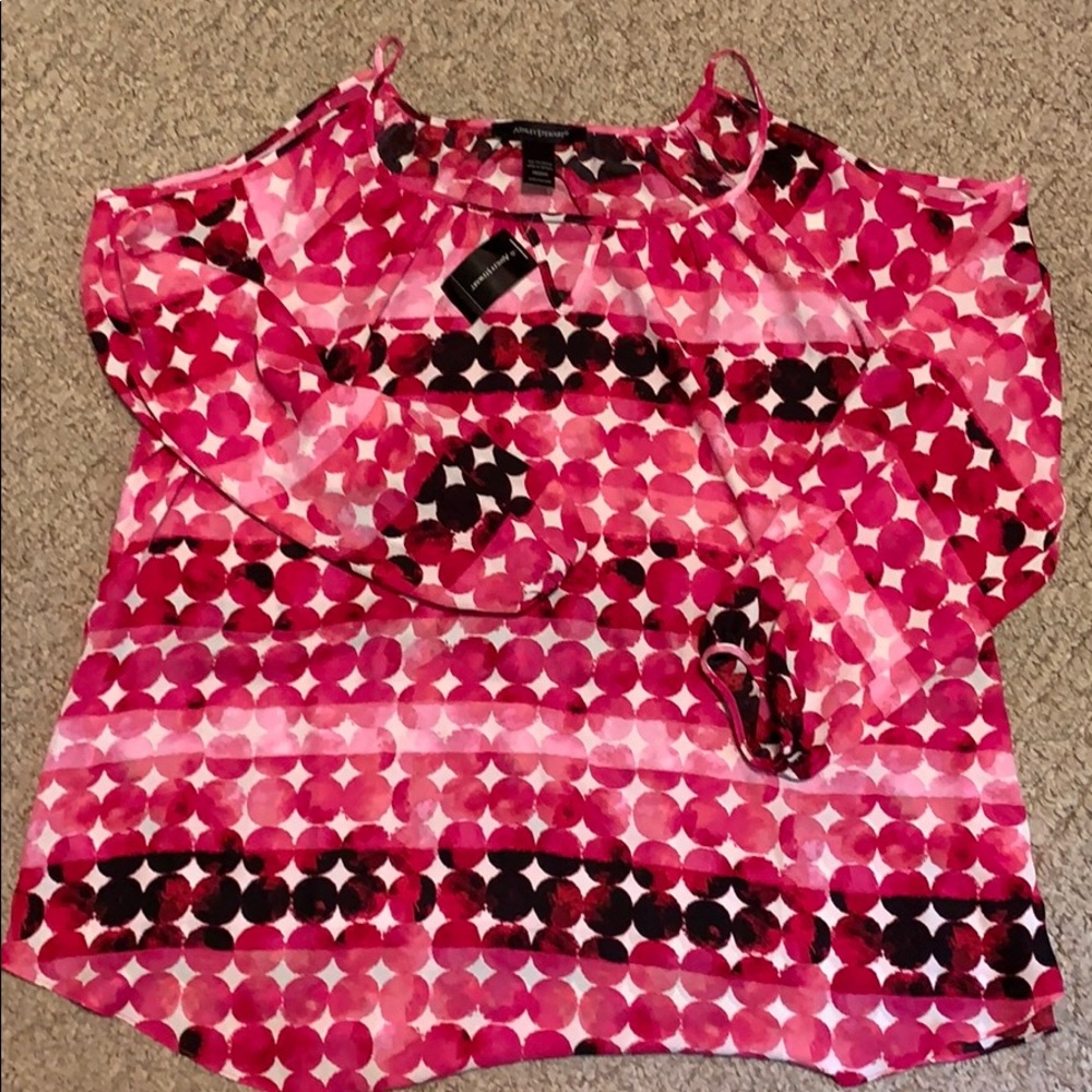 Ashley Stewart cold shoulder blouse